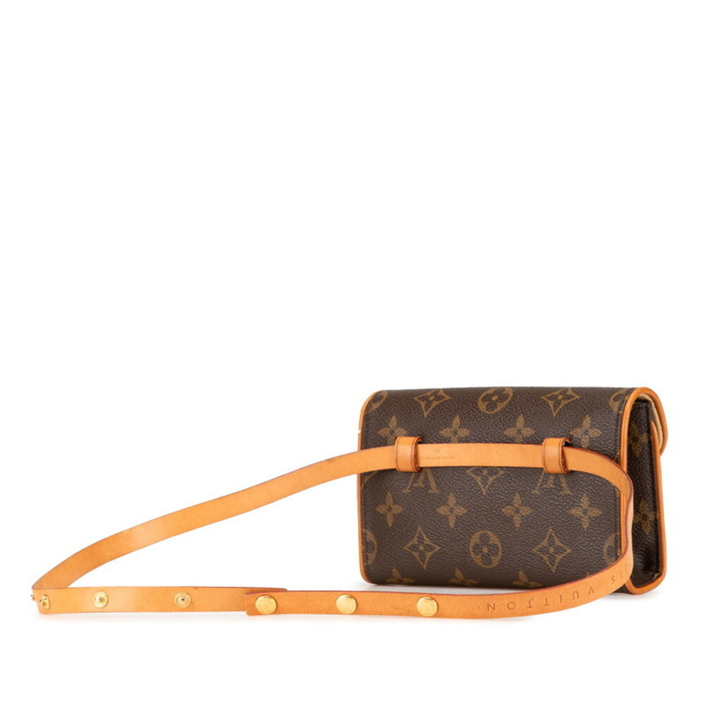 LOUIS VUITTON Authentic Brown Monogram Leather Pochette Hobo Bag - Picture 2 of 15